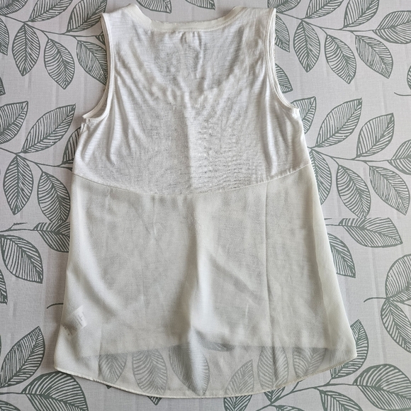 Miss Me White Tank Top with Gold Embellishments, Size Small - Picture 4 of 4